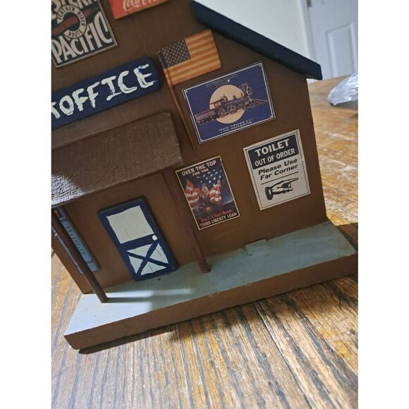 Vintage Handmade Wood Rustic Farmhouse Western Post Office Wall Decor Shadow Box - Picture 3 of 11